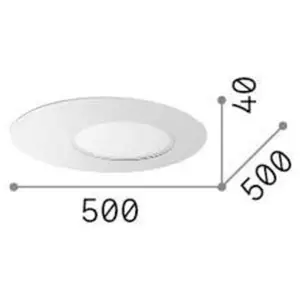 Ideallux Ideal Lux Plafonnier LED Iride, blanc, Ø 50 cm, métal pas cher