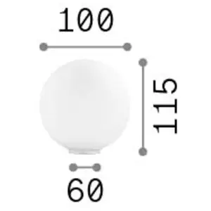 Ideallux Ideal Lux - mapa bianco Lampe de Table Globe Blanc pas cher