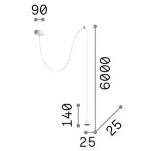 Ideallux Ideal Lux suspension LED Archimede Cono, blanc, métal pas cher