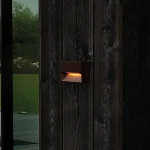Ideallux Ideal Lux applique d'extérieur LED Dedra, marron, 10 x 6,5 cm pas cher