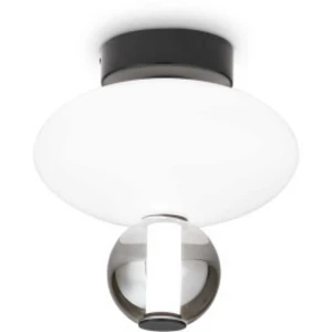 Comparateur de prix : Ideallux Ideal Lux Plafonnier LED Lumiere-2, verre opalin/gris, noir