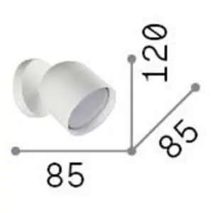 Ideallux Dodo Spot simple blanc - Ideal Lux pas cher