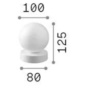 Ideallux Ideal Lux lampe à poser Carta, blanc, plastique, Ø 10 cm pas cher