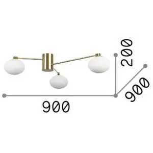 Comparateur de prix : HERMES PL3 D90, Plafonnier, Ideal Lux