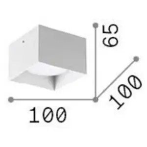 Ideallux Spike Downlight carré monté en surface en cuivre - Ideal Lux pas cher