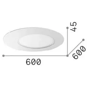 Ideallux Ideal Lux Plafonnier LED Iride, blanc, Ø 60 cm, métalVendu parluminaire