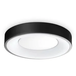 Comparateur de prix : Ideallux Ideal Lux Plafonnier LED Planet, noir, Ø 30 cm, métal