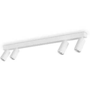 Comparateur de prix : Ideallux Ideal Lux spot pour plafond Profilo, blanc, à 4 lampes, métal