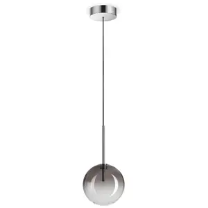 Ideal Lux - Equinoxe Plafonnier Globe 15 Cm Gris Fumé