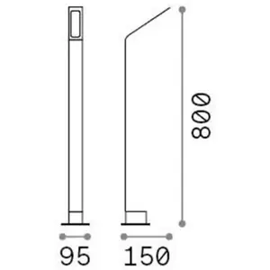 Comparateur de prix : Ideallux Ideal Lux Borne lumineuse LED Agos brun 3.000 K hauteur 80 cm Alu