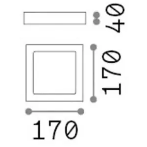 Comparateur de prix : Ideallux Semi-encastré carré LED intégré 17 cm blanc 1250 Lm 4000 K