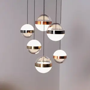 Comparateur de prix : Ideallux Ideal Lux suspension LED Galaxy, à 6 lampes, acrylique, métal