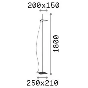 Ideallux Ideal Lux - lift Lampadaire led Intégré 1950Lm 3000K Blanc
