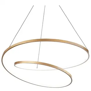 Ideal Lux - Oz Plafonnier Led Intégré 60 Cm En Laiton 4 000 K