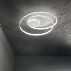 Ideal Lux - oz Plafonnier semi-encastré à led intégré blanc 2700K