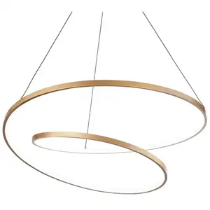 Ideal Lux - Oz Plafonnier Led Intégré 80 Cm En Laiton 2700 K