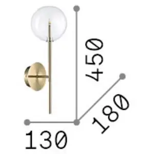 Ideal Lux - equinoxe Applique Gris Fumé