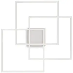 Comparateur de prix : Ideal Lux - Frame Plafonnier Semi-encastré À Led Intégré Carré Blanc 2700k