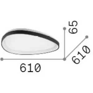 Comparateur de prix : Ideal Lux - Gemini Plafonnier Semi-encastré À Led Intégré De 61 Cm En Laiton 2700 K