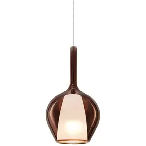 Comparateur de prix : Ideallux Suspension Ideal Lux Kalique 1, couleur cuivre, Ø 18 cm