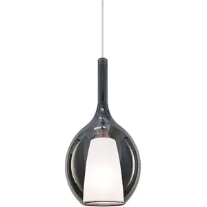 Ideallux Suspension Ideal Lux Kalique 2, gris fumé, Ø 18 cm pas cher