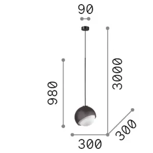 Ideal-Lux Bloom Suspension, 366685, pas cher