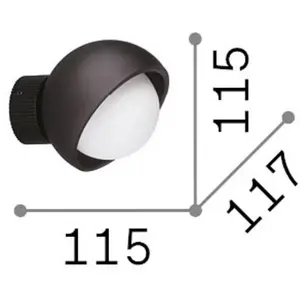 IdealLux Applique murale Ideal Lux 1x G9 noire IP20 BLOOM 366548 pas cher