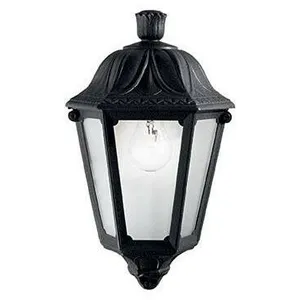 Anna - Lanterne murale extérieure à 1 ampoule noire IP44, E27 - Ideal LuxVendu parmanomano