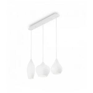 Soft - Suspension à 3 ampoules au plafond blanc, E14 - Ideal Lux pas cher