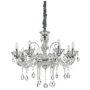 Colossal - Lustre à 8 ampoules en verre transparent, E14 - Ideal LuxVendu paramazon