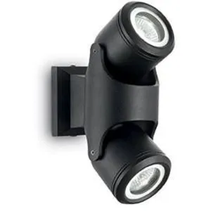 Ideal Lux Xeno - Applique Murale Extérieure À 2 Ampoules Noir Ip44, Gu10