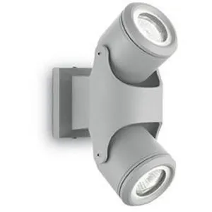Ideal Lux Xeno - Applique Murale Extérieure À 2 Ampoules Gris Ip44, Gu10Vendu paramazon