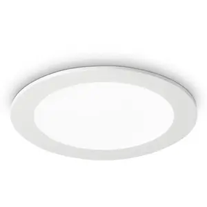 IDEAL LUX Plafonnier Spot design encastré Blanc groove 1 ampoule - Blanc