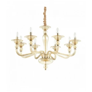 Ideal Lux Suspension Ambrée DANIELI 8 ampoulesVendu paramazon