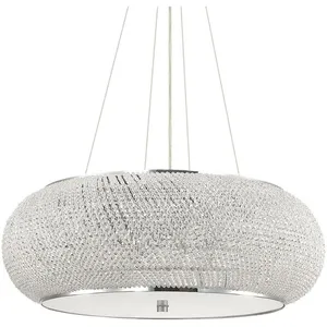 Pasha' - Suspension à 14 ampoules au fini chrome - Ideal Lux pas cher