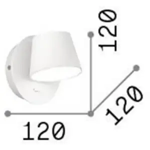 Comparateur de prix : Ideallux Ideal Lux applique murale LED Gim, noir, aluminium, 12 cm
