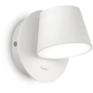 Comparateur de prix : Applique murale - IDEAL LUX - GIM - 30 ampoules - LED 6W - Blanc - Métal Aluminium