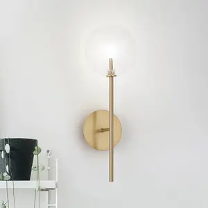 Ideal lux equinoxe - applique murale à 1 lumière, laiton antique