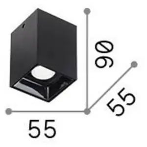 IDEAL LUX Spot Downlight Nitro Aluminium blanc 1 ampoule 9cm - Blanc pas cher