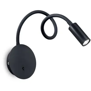Ideal Lux - Focus-2 - Applique murale led 1 lumière noire