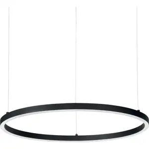 Comparateur de prix : Ideal lux oracle - plafonnier led circle intégré 1 lumière noir 3000k