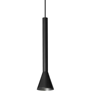 Ideal lux diesis plafonnier led slim dome noir 3000k