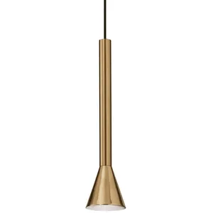 Ideal lux diesis plafonnier led slim dome laiton 3000k