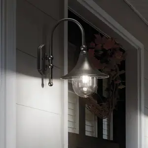 Comparateur de prix : IDEAL LUX Lanterne de jardin Cima Métal Anthracite 1 ampoule 46cm - Noir