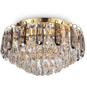 Ideal lux magnolia - plafonnier encastré en cristal d'intérieur 7 lumières or, g9