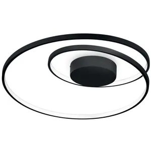 Ideal Lux Luminaire Semi-Affleurant Del Décoratif Swirl Intégré Noir, 3000k