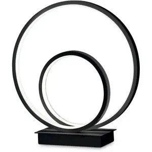 Ideal Lux - Lampe de table led décorative Swirl intégrée noire, 3000K