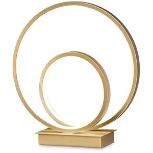 IDEAL LUX Lampe de table led décorative swirl intégrée dorée, 3000k