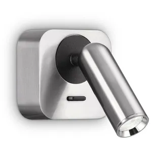 Ideal Lux - Liseuse carrée décorative del nickel, 3000K 3.5W pas cher