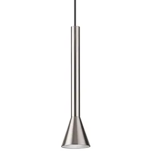 Ideal lux diesis plafonnier led slim dome suspension nickel 3000k